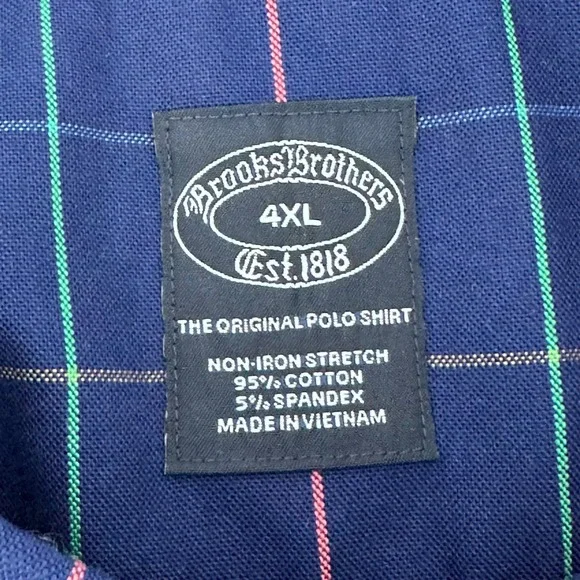 Brooks Brothers Original Polo Shirt 4XL Plaid Non Iron Stretch Button‎ Down L/S - Picture 4 of 8
